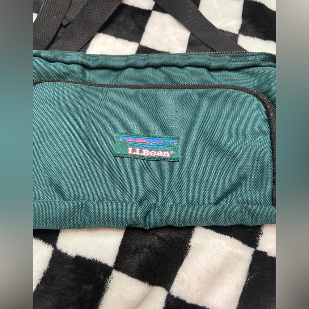 Vintage L.L.Bean Teal Green Fanny Pack Waist Bag USA - Picture 2 of 6